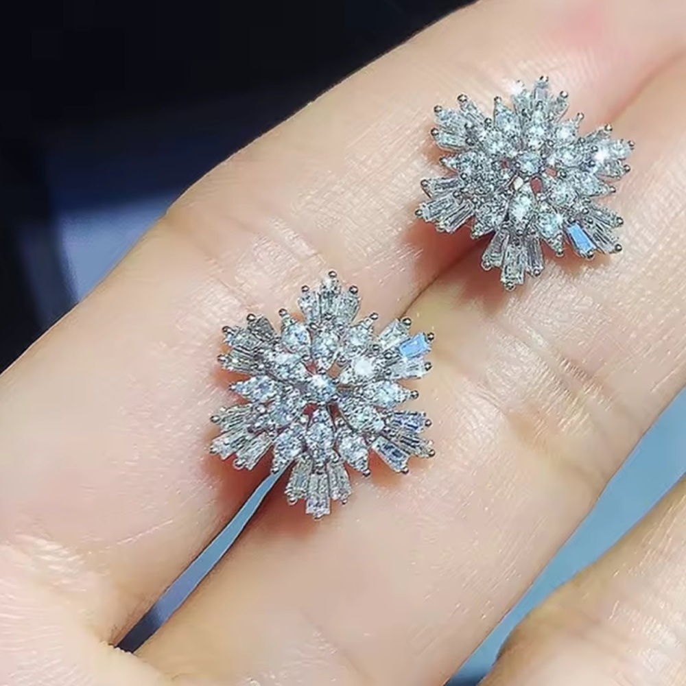 Radiant Silver Burst Earrings - Picture 4 of 5